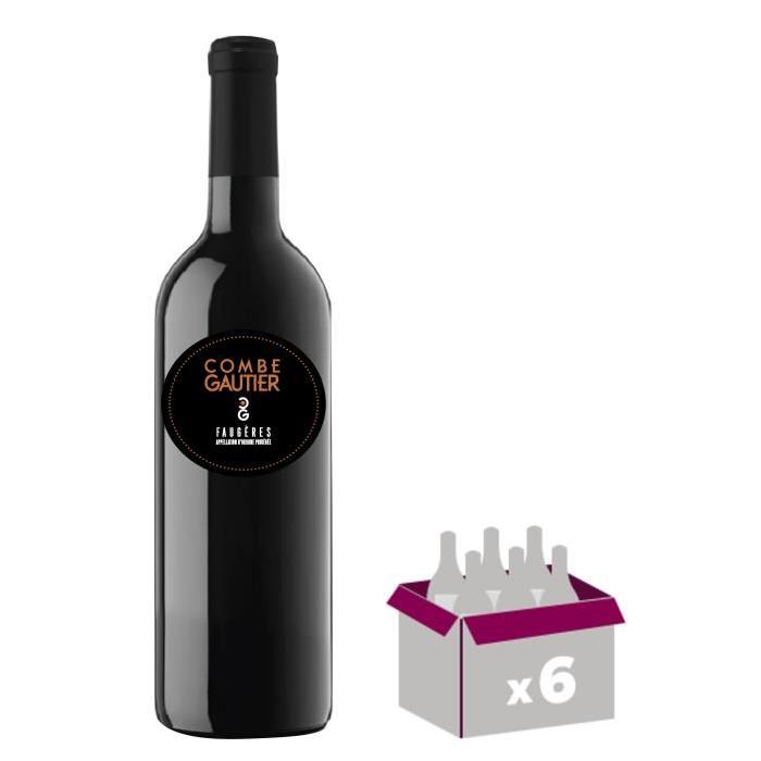 DOMAINE COMBES GAUTHIER 2016 Faugeres Vin du Languedoc - Rouge - 75 cl - AOP x 6