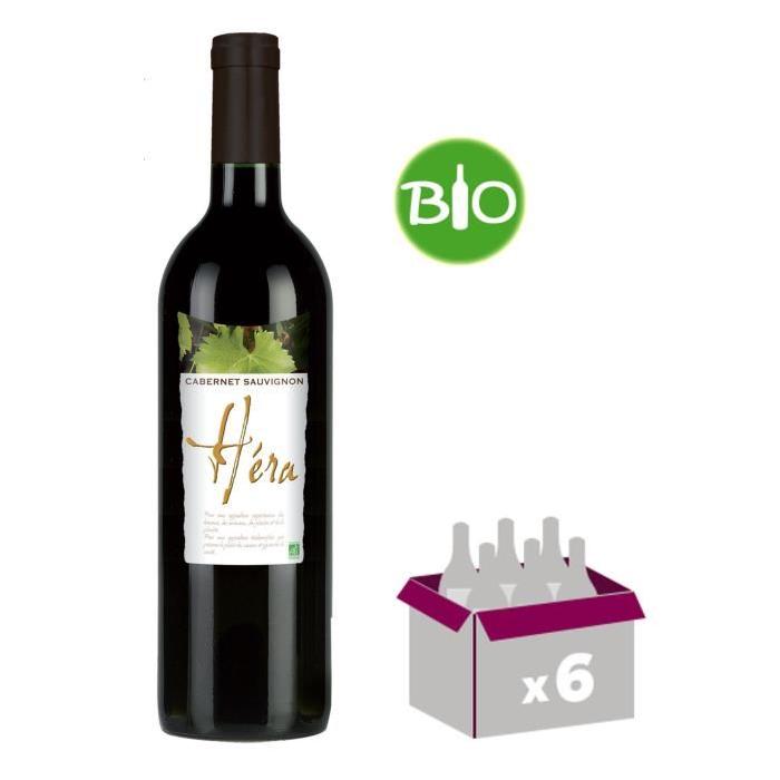 HERA 2015  Cabernet sauvignon Vin Bio du Languedoc - Rouge - 75 cl - IGP x 6