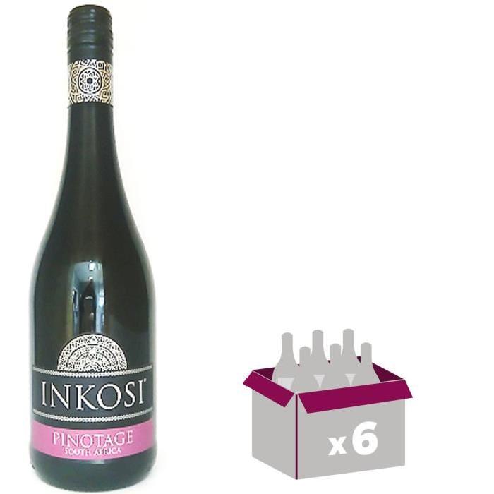 INKOSI Pinotage Vin d'Afrique du Sud - Rouge - 75 cl x 6