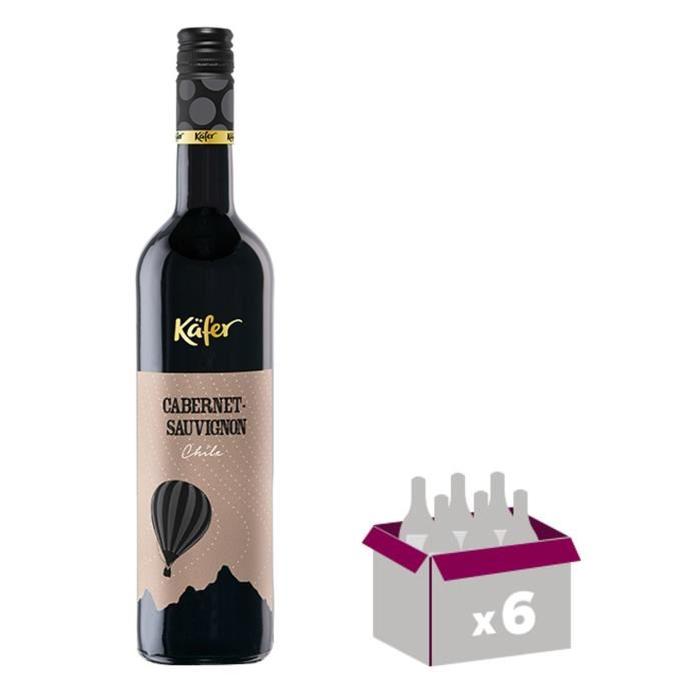 KAFER Cabernet Sauvignon Vin du Chili - Rouge - 75 cl x 6