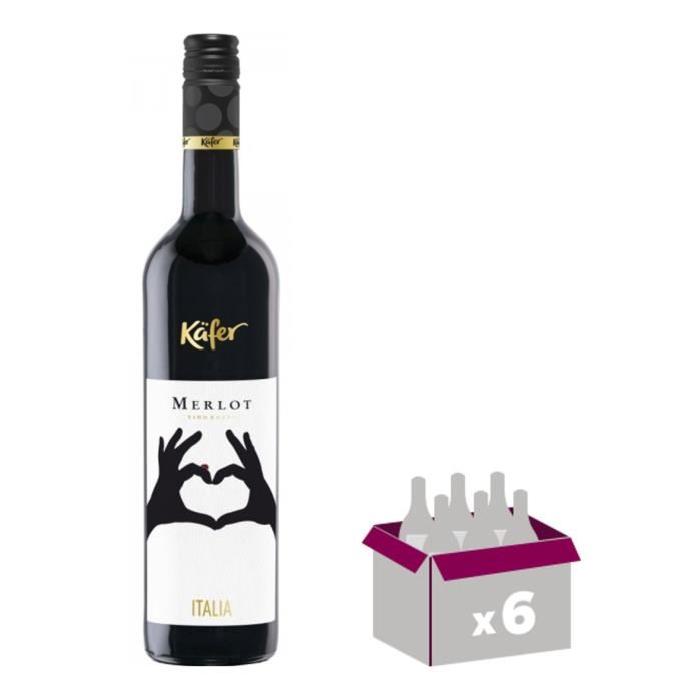 KAFER Merlot Vin d'Italie - Rouge - 75 cl x 6