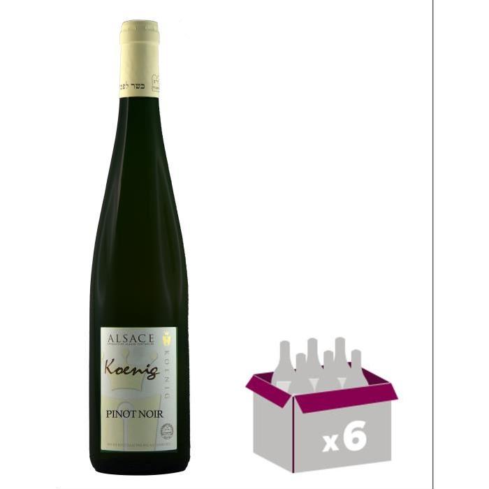 KoeNIG 2015 Pinot Noir Grand Vin d'Alsace Casher - Rouge - 75 cl  - x6