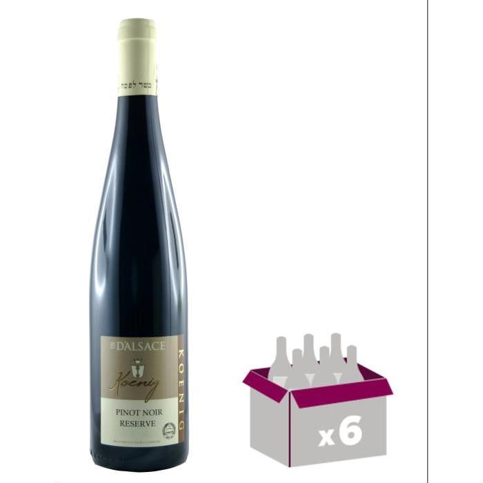 KoeNIG 2015 Pinot noir réserve Grand Vin d'Alsace Casher - 75 cl  - x6