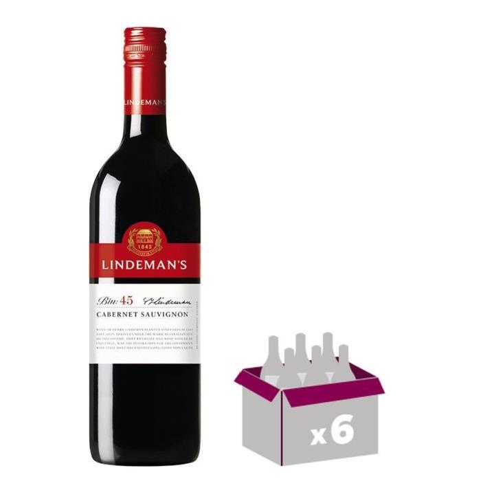 LINDEMAN'S Cabernet Sauvignon Vins d'Australie - Rouge - 75 cl x 6