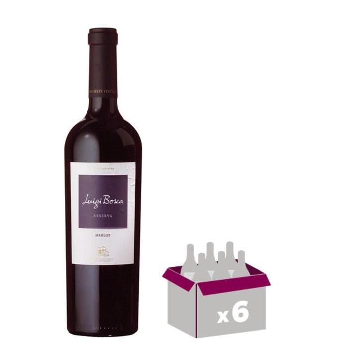 LUNGI BOSCA Reserva Merlot Vin d'Argentine - Rouge - 75 cl x 6