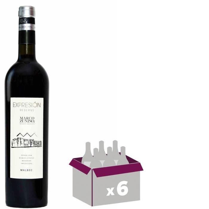 MARCO ZUNINO 2014 Malbec Expression Vin Argentin - Rouge - 75 cl x 6