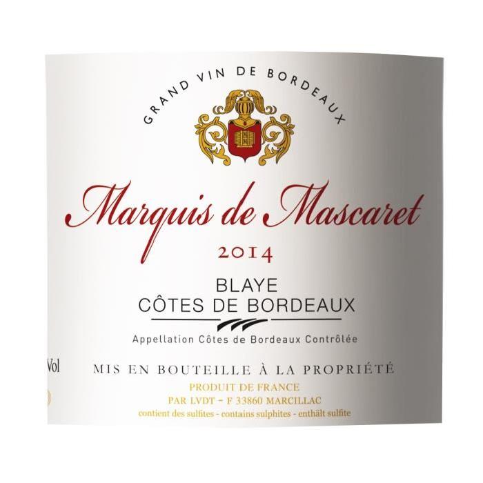 Marquis de Mascaret Blaye Côtes 2014 - Vin rouge