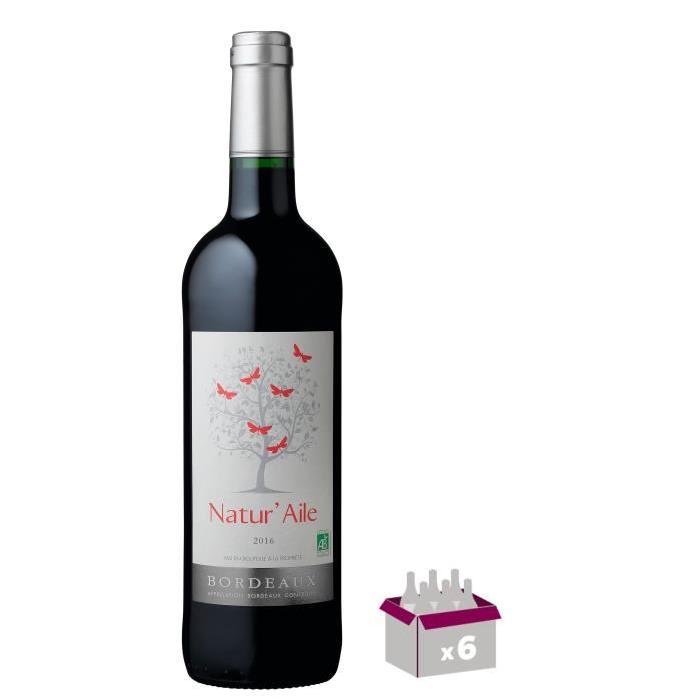 NATUR'AILE 2016 Vin Bio de Bordeaux - Rouge - 75 cl x 6