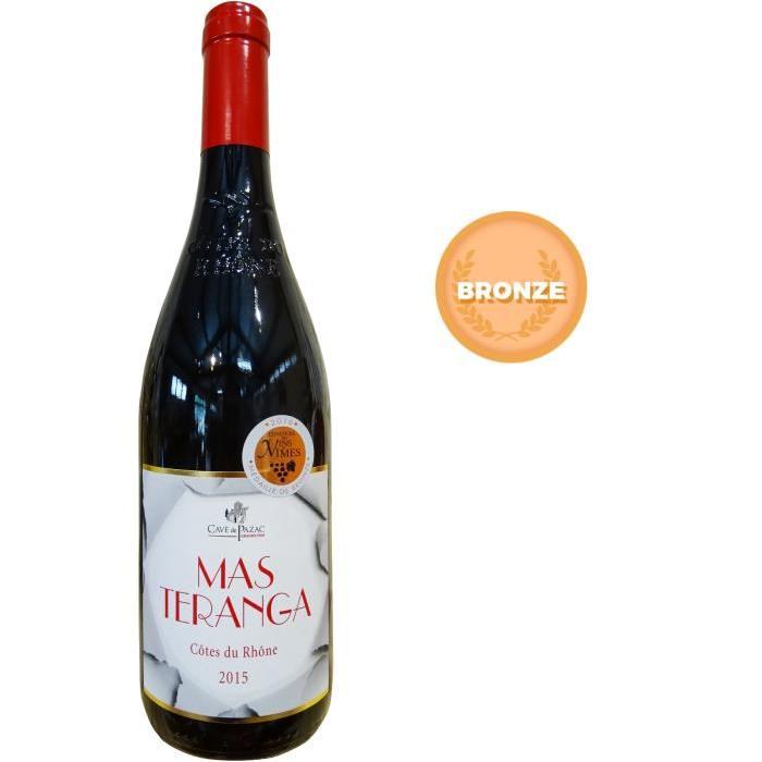 Cave de Pazac Mas Teranga AOP Côtes du Rhône 2015 - Vin rouge