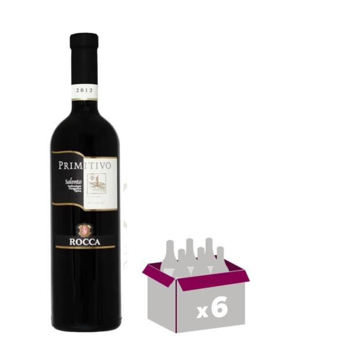 ROCCA Primitivo salento Vin d'Italie - Rouge - 75 cl - IGT x 6