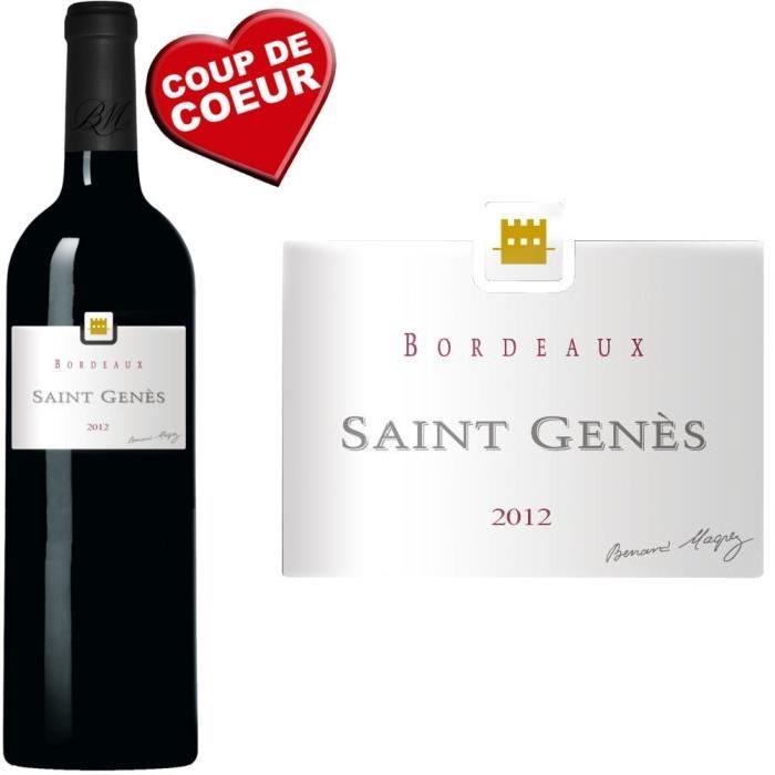 3 = 6 Saint Genes Bordeaux 2012 vin rouge