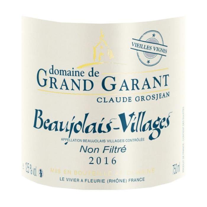 Domaine de Grand Garant Beaujolais Villages 2016 - Vin rouge