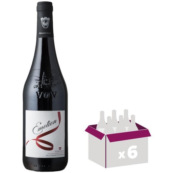 VENTOUX 2016 Ventoux Emotion Vin du Rhône - Rouge - 75cl - AOC x 6