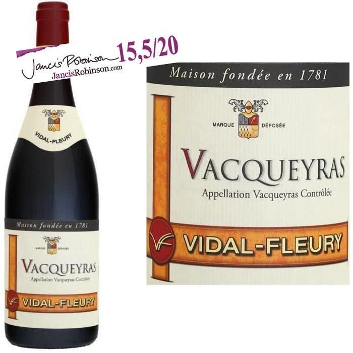Vidal-Fleury Vacqueyras 2014 vin rouge x1