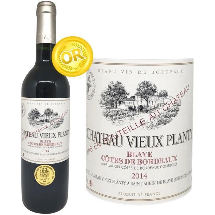 Château Vieux Planty Blaye Côtes de Bordeaux 2014 - Vin rouge
