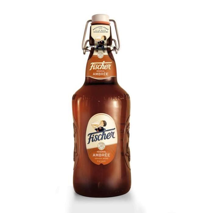 FISCHER Biere ambrée aromatisée d'Alsace - 65 cl