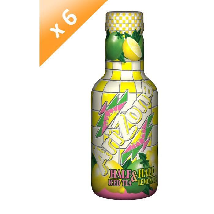 ARIZONA Lot de 6 Thés Noir et Citronnade Pet 500 ml