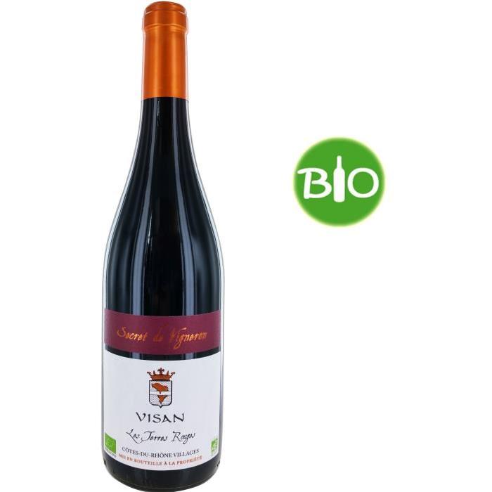 Secret de Vignerons Terres Côtes du Rhône Village Visan Bio 2015 - Vin rouge