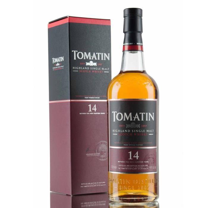 TOMATIN 14 ans  PORTWOOD LIMITED 46° 70cl