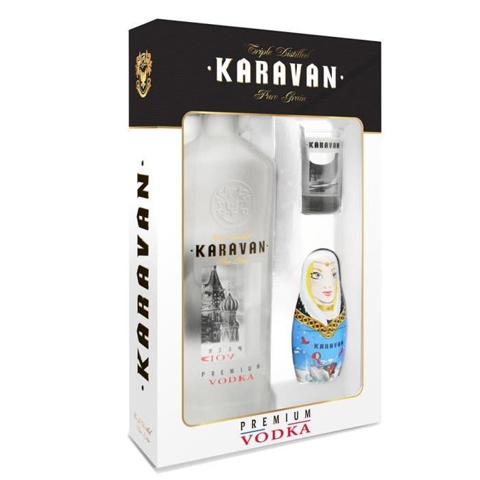 Vodka Karavan Premium 40° 70cl coffret