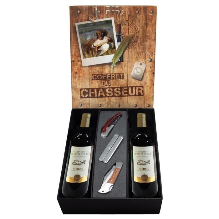 Cadeau chasseur Canard & Migrateur - Coffret dégustation vin