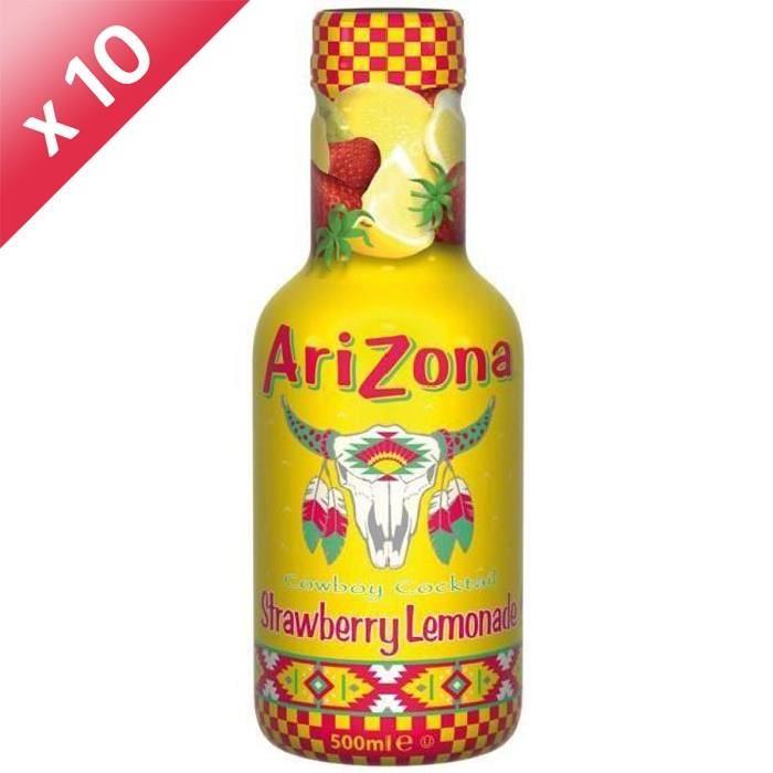 FRESH FOOD VILLAGE Lot de 10 Arizona Cowboy Lemonade Fraise 50cl