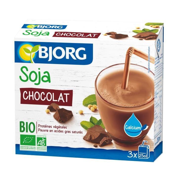BJORG Mini Soja Chocolat Calcium Bio 3X25cl