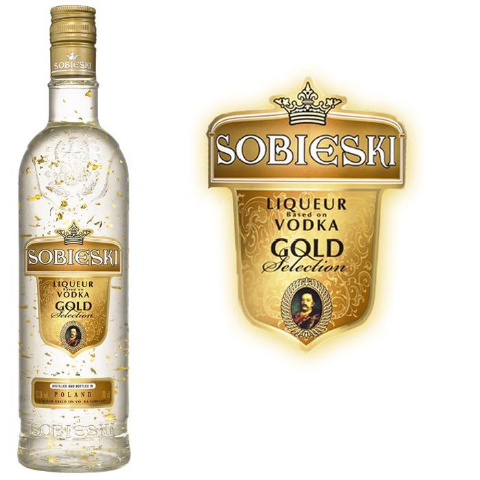Sobieski Gold 70cl agrémentée de paillettes d'or