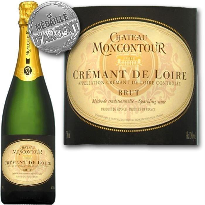 5 achetées +1 Offerte Château Moncontour Crémant de Loire vin blanc effervescent
