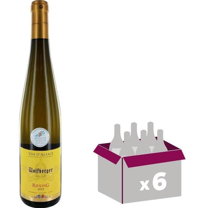 WOLFBERGER Riesling Vin d'Alsace - Blanc - 75 cl x 6