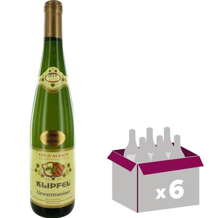 GEWURZTRAMIN Klipfel Vin d'Alsace  - Blanc - 75 cl x 6