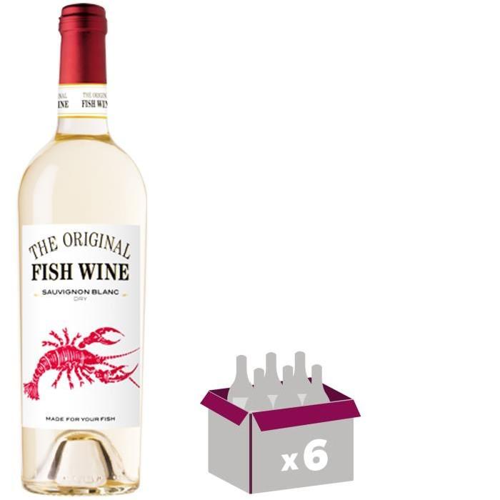THE ORIGINAL FISH WINE Sauvignon Vin du Chili - Blanc - 75 cl x 6