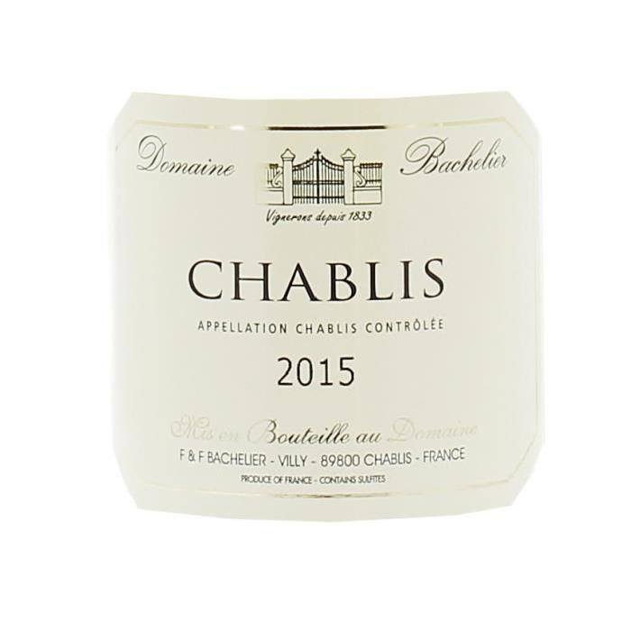 Domaine Bachelier Chablis 2015 - Vin blanc