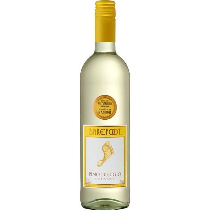 Vin de Californie BAREFOOT PINOT GRIGIO - Blanc - 75 cl