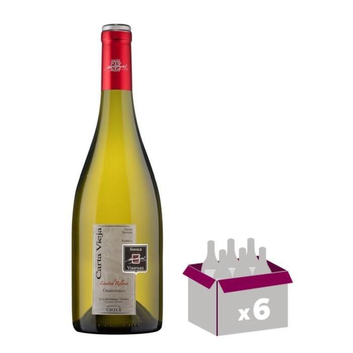 CARTA VIEJA Reserva Chardonnay Vin du Chili - Blanc - 75 cl x 6