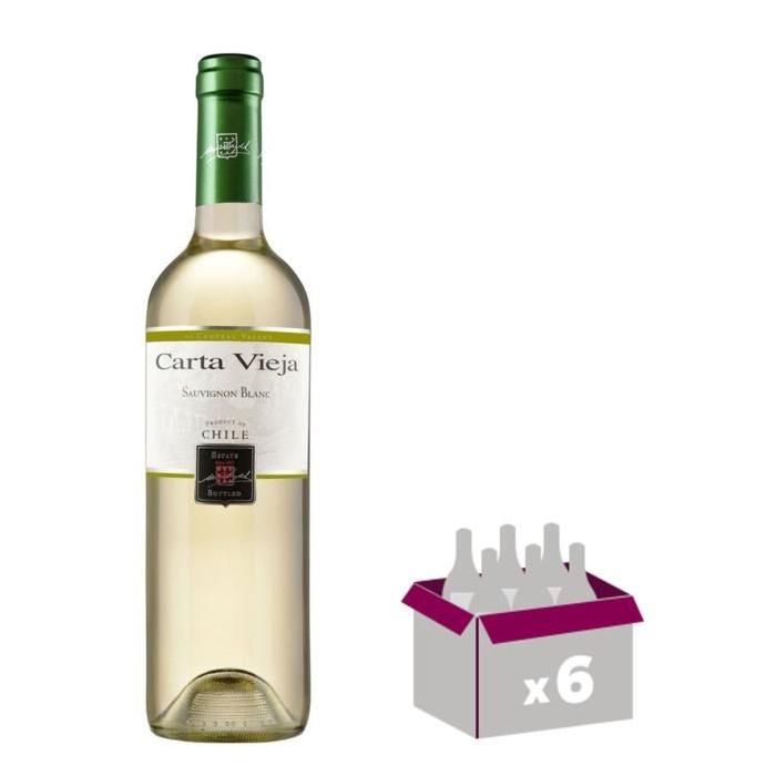 CARTA VIEJA Varietal Sauvignon Vin du Chili - Blanc - 75 cl x 6