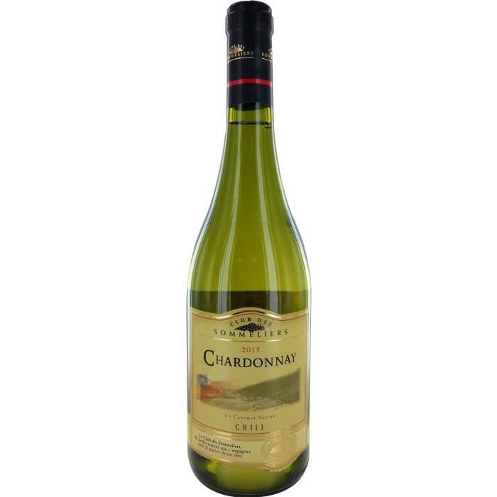 Club des Sommeliers Chardonnay Vin du Chili - Blanc - 75 cl