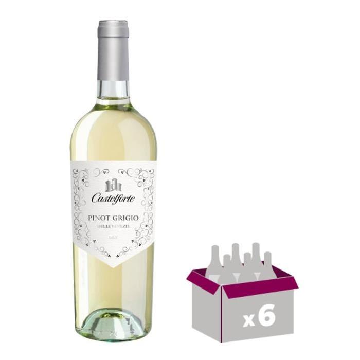 CASTELFORTE Pinot Grigio Vin d'Italie - Blanc - 75 cl x 6