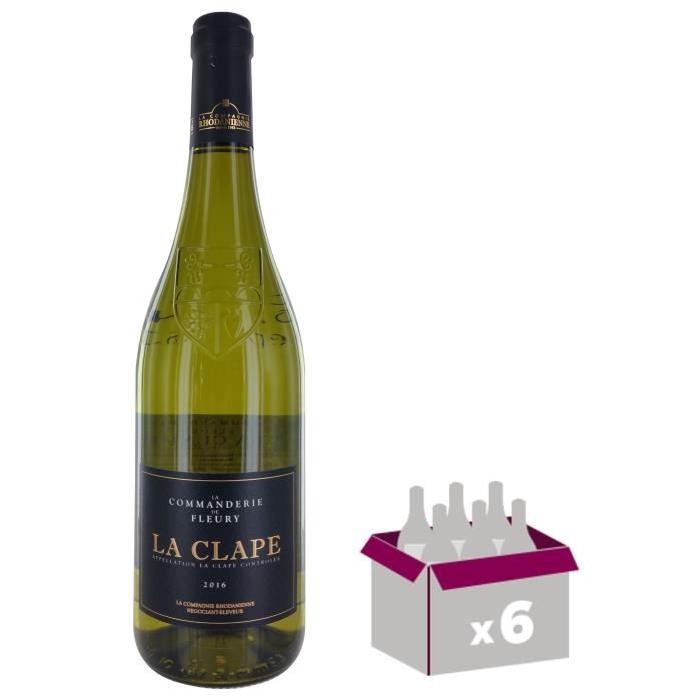 CHÂTEAU DE MARMORIERES Commanderie de Fleury La Clape 2016 - Blanc - 75cl x6