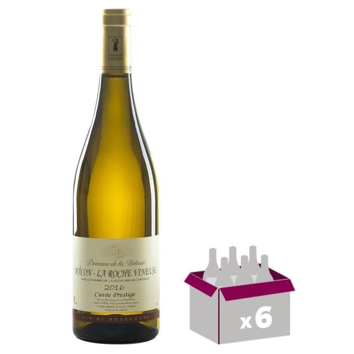 DOMAINE DE LA BELOUSE 2016 Mâcon La roche Vineuse Cuvée Prestige de Bourgogne - Blanc - 75 cl x 6