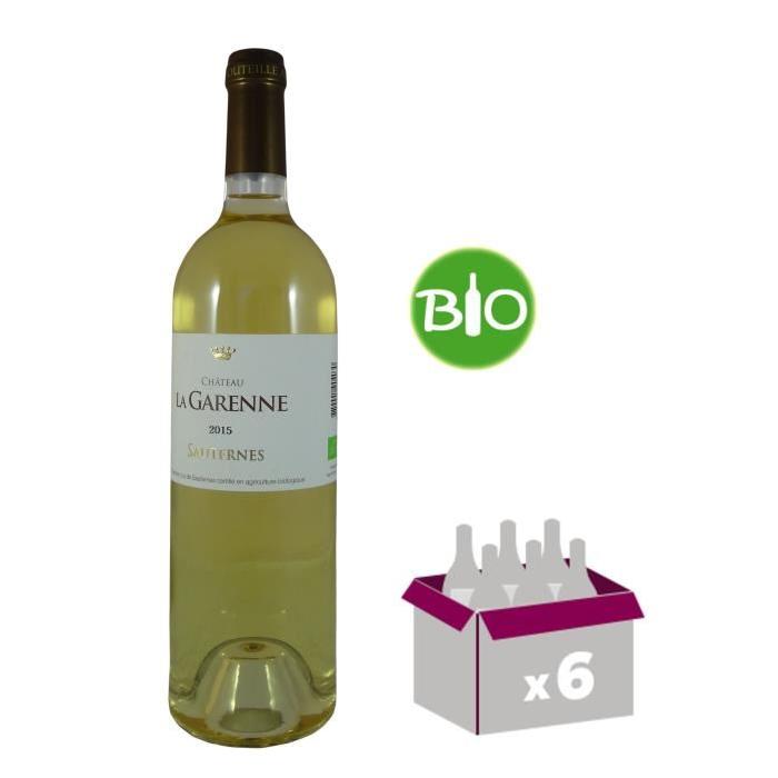 CHÂTEAU LA GARENNE 2015 Sauternes Vin de Bordeaux - Blanc - 75 cl - AOC - BIO x 6