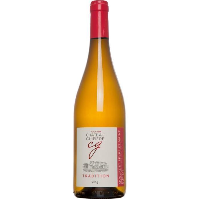 CHÂTEAU GUIPIERE 2015 Tradition Muscadet Sevre et Maine sur lie Vin de la Loire - Blanc - 75 cl