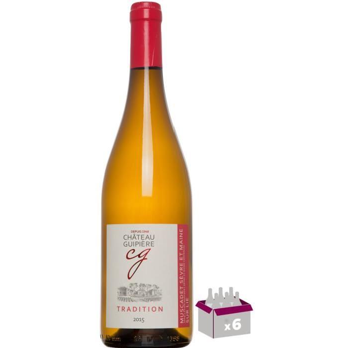 CHÂTEAU GUIPIERE 2015 Tradition Muscadet Sevre et Maine sur lie Vin de la Loire - Blanc - 75 cl