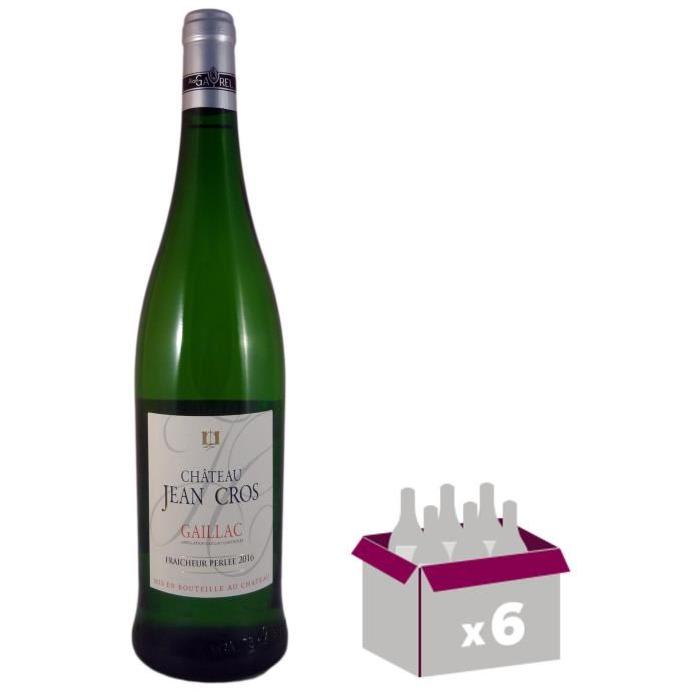 CHÂTEAU JEAN GROS 2016 Gaillac Vin du Sud Ouest - Blanc - 75 cl - AOC x 6