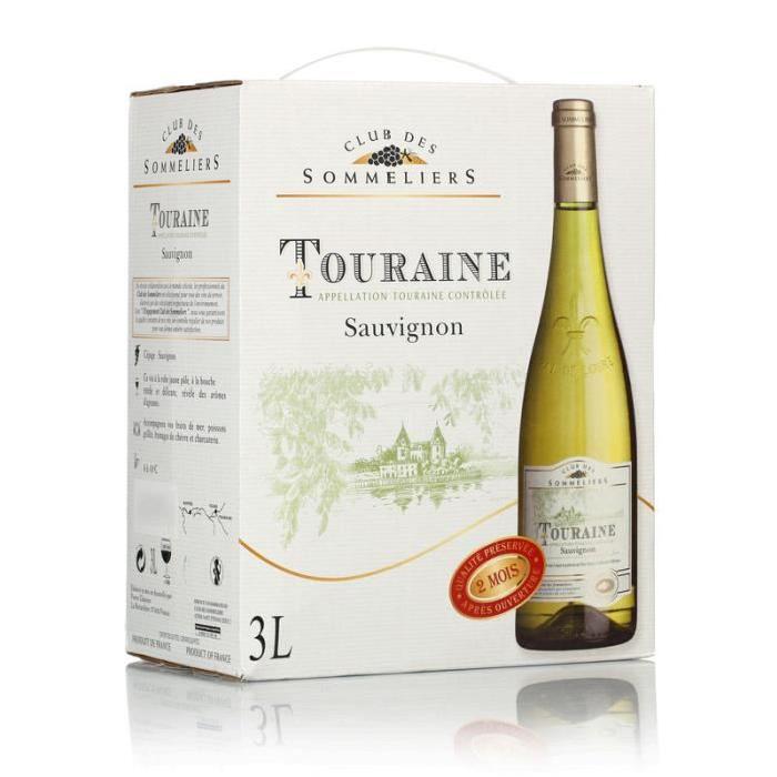 Club des Sommeliers Touraine sauvignon - Blanc - 3 L