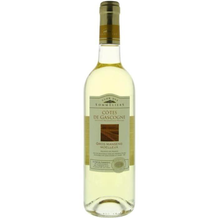 Côtes de Gascogne Gros Manseng doux 2016 Vin du Sud Ouest - Blanc - 75cl - IGP Club des sommiers