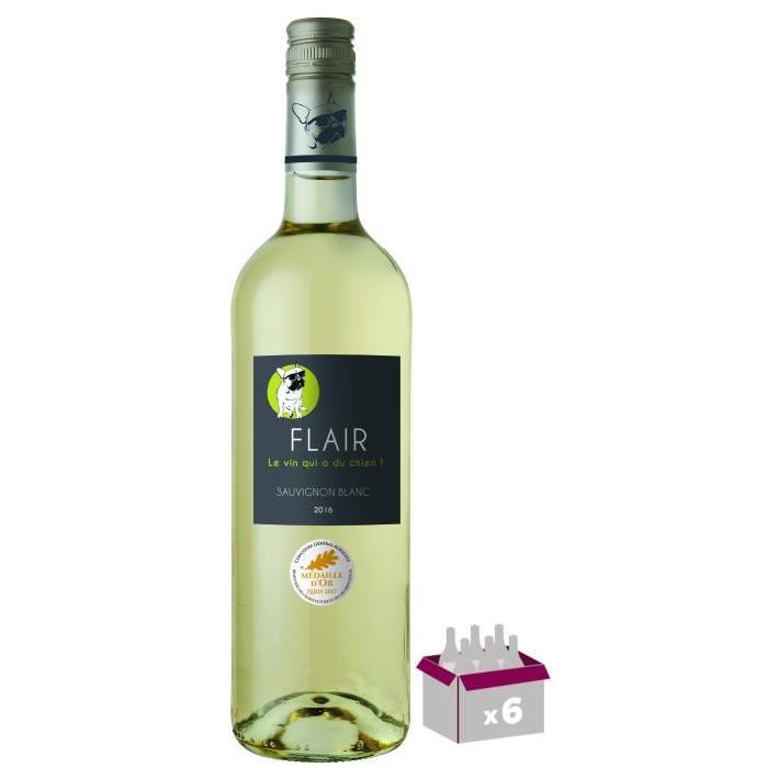 FLAIR 2016 Vin de Bordeaux - Blanc - 75 cl x 6