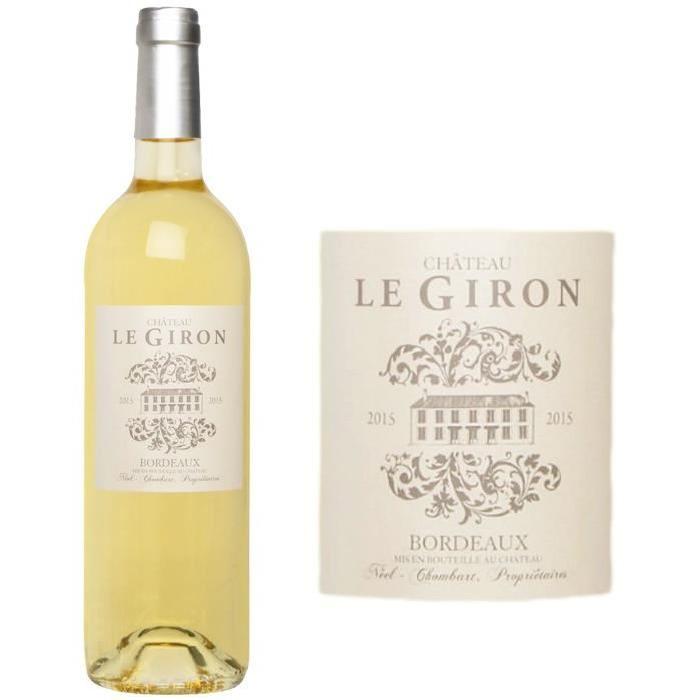 Château Le Giron Bordeaux Blanc Grand Vin de Bordeaux 2015 - Vin blanc