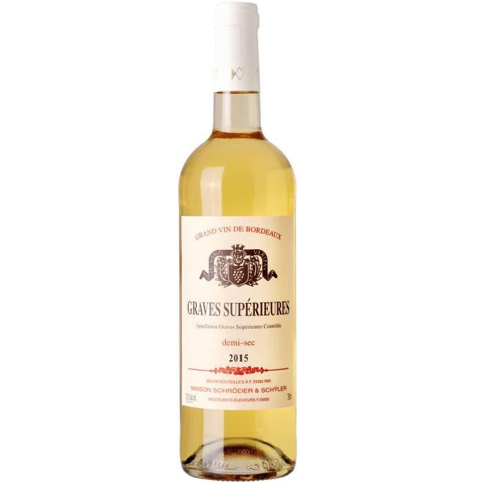 Graves Supérieures Vin de Bordeaux 2015 - Vin blanc 75cl