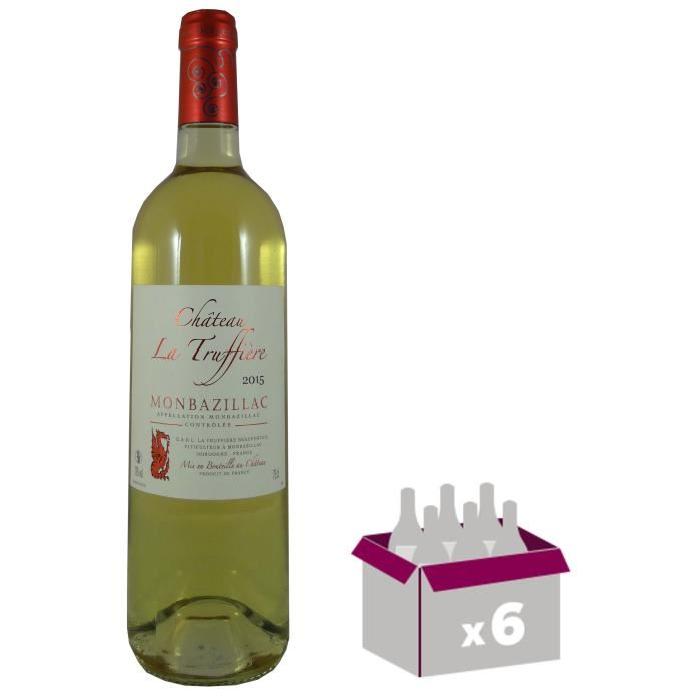 CHÂTEAU LA TRUFFIERE 2015 Montbazillac Vin du Sud Ouest - Blanc - 75 cl - AOC x 6